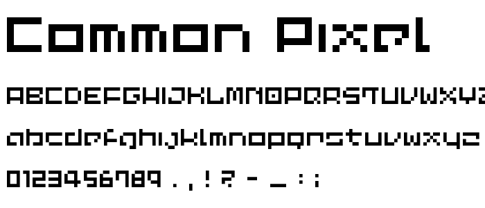 Common Pixel font